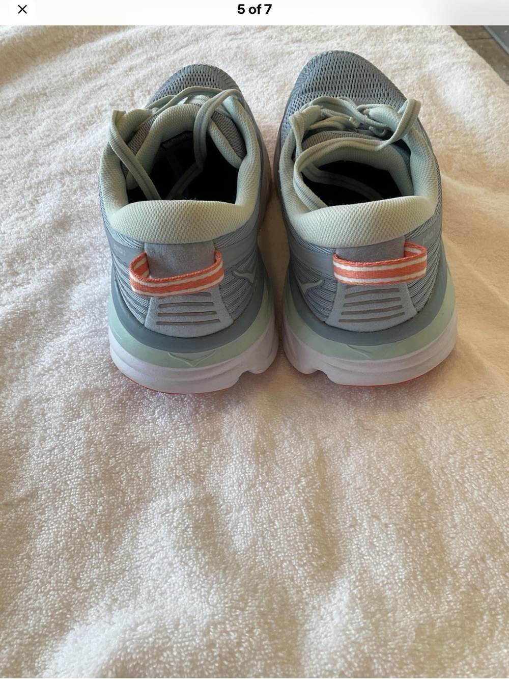 Hoka Women's Athletic Shoes in Blue with Orange Accents - Picture 5 of 7